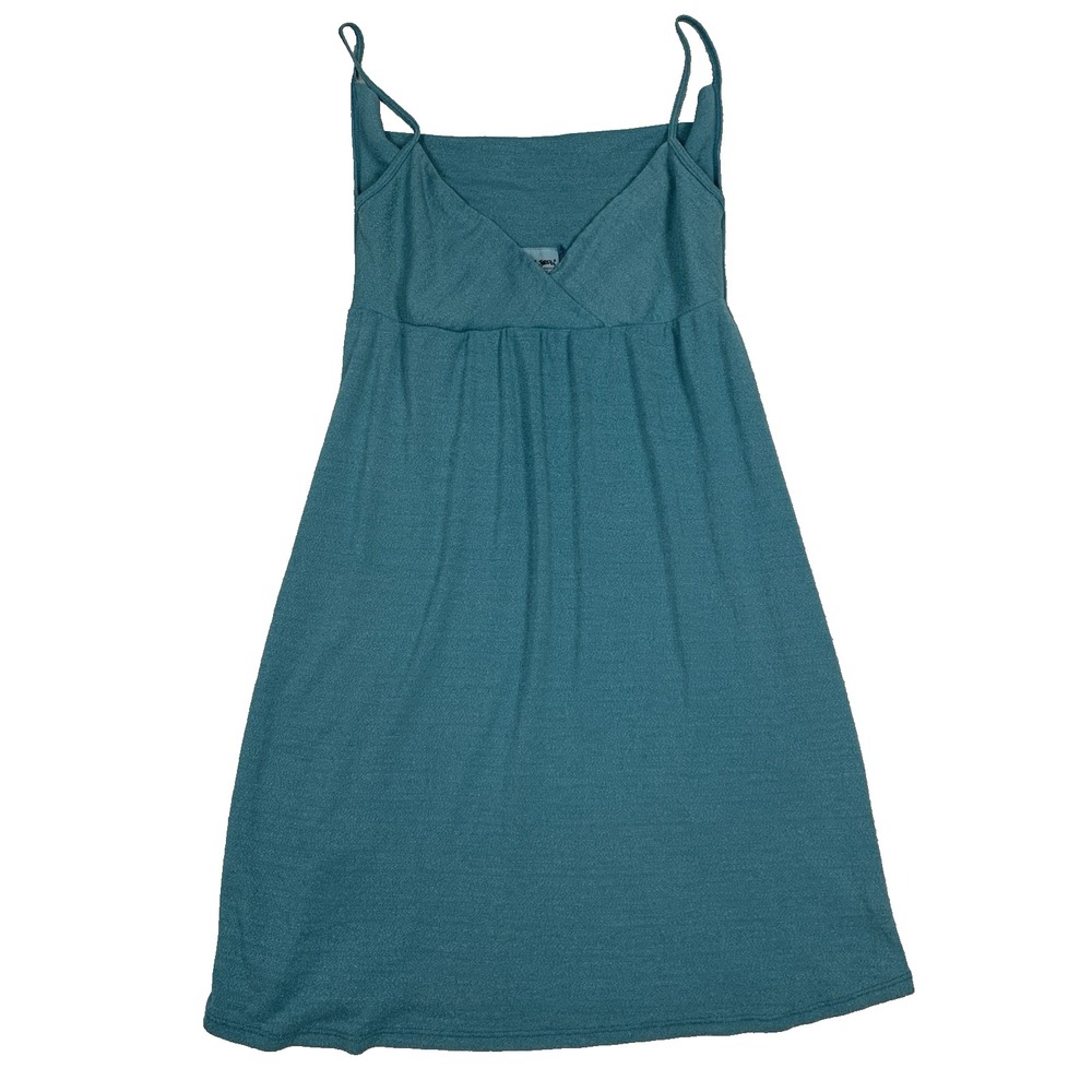 Vintage Michael Stars Turquoise Jersey Babydoll Dress One Size 0169 Made in USA